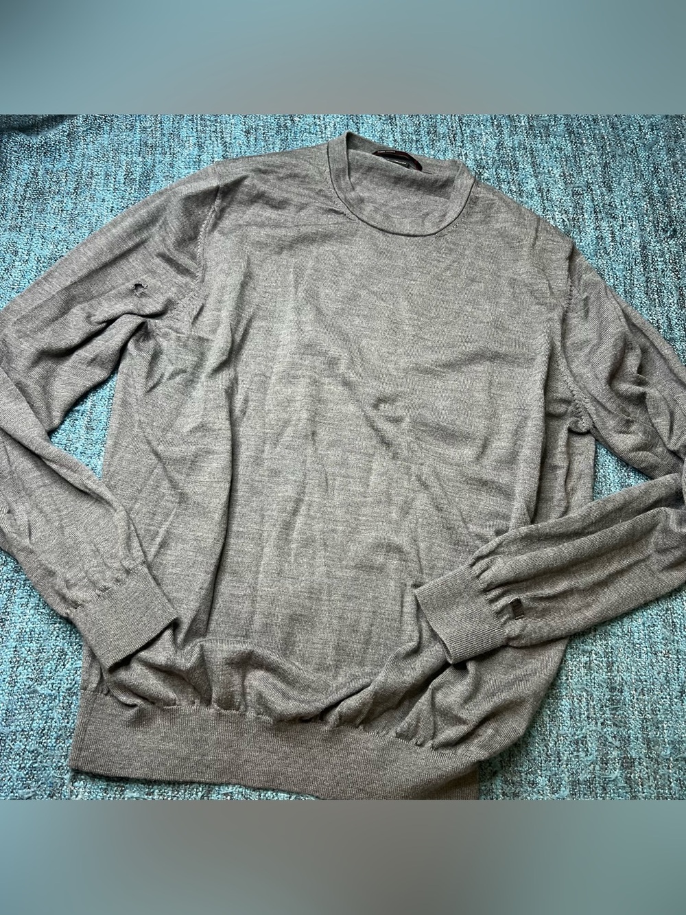 Tiger Woods Collection 100% Wool Pullover Sweater in Gray Men's XL *READ